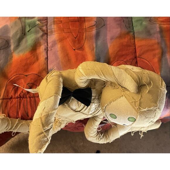 Creepy-Cute 18” Mummy Plush Shelf Sitter • Tim Burton Halloween Decor - Picture 6 of 7